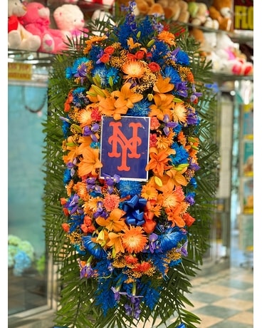 Funeral Mets Standing Spray Flower Arrangement