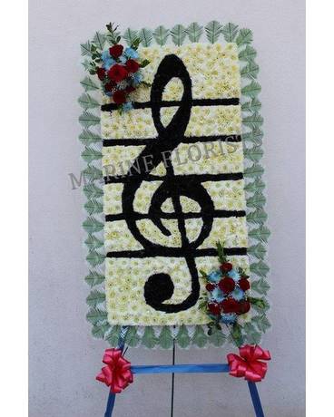 Funeral Custom - Treble Clef Funeral Arrangement