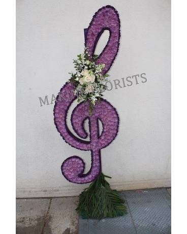 Funeral Custom - Musical Note Funeral Arrangement