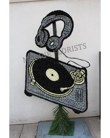 DJ Turntable Funeral Arrangement