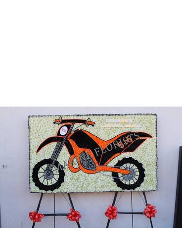 Funeral Custom - Motocross Dirt Bike Funeral Arrangement