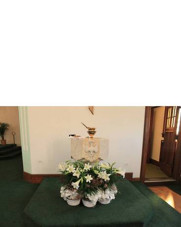 Easter Baptismal Font Decoration