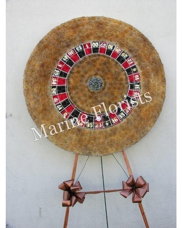 Roulette Table Flower Arrangement