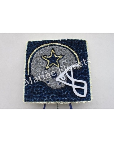Dallas Cowboys Helmet Flower Arrangement