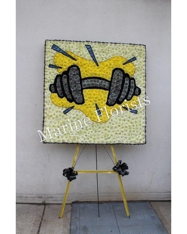 Barbell Weight Flower Arrangement
