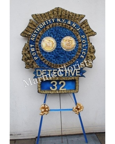 Port Authority Detective Badge Flower Arrangement