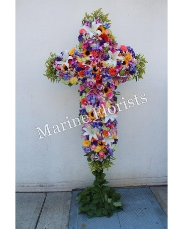 Large Garden Cross Flower Arrangement