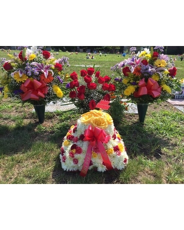 Cemetery Birthday Display Flower Arrangement