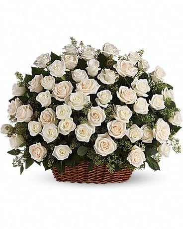 Bountiful Rose Basket Basket Arrangement