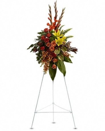 Tropical Tribute Spray Sympathy Arrangement