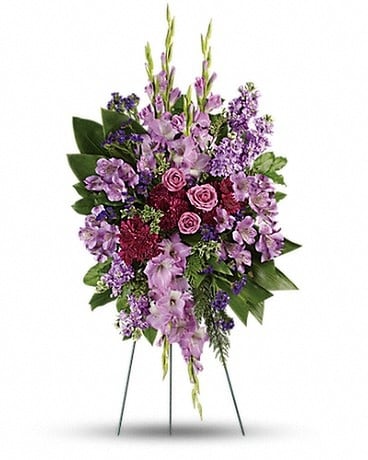 Lavender Reflections Spray Sympathy Arrangement