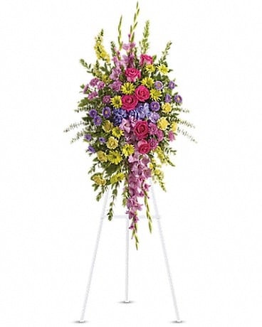 Bright And Beautiful Spray Sympathy Arrangement