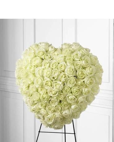 Elegant Remembrance Standing Heart Sympathy Arrangement