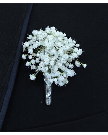 Baby's Breath Boutonniere Boutonniere