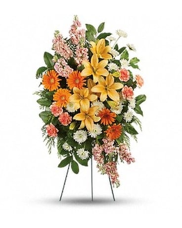 Treasured Lilies Spray Funeral Arrangement