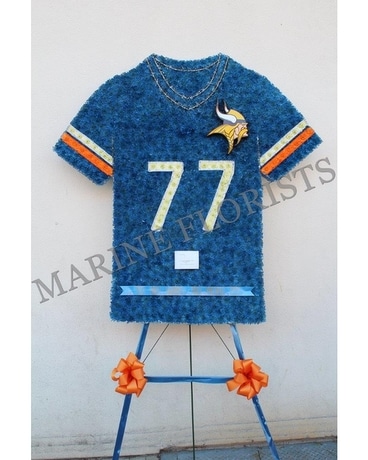 Vikings Jersey (NFL) Flower Arrangement