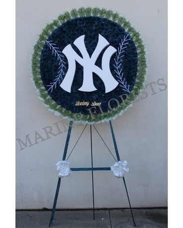 Yankees Baseball Flower Arrangement