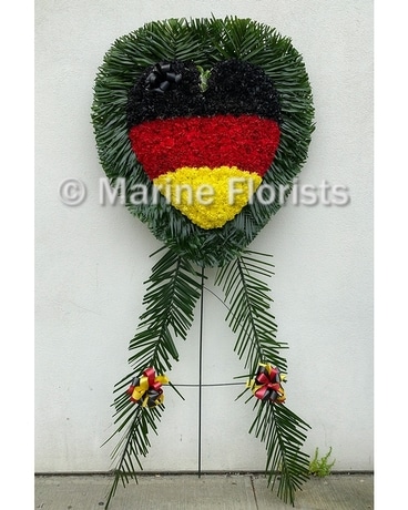 German Flag Heart (Flagge Deutschlands) Specialty Arrangement