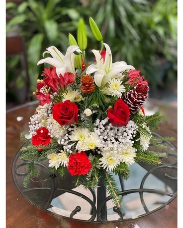 Holly Jolly Holiday Flower Arrangement