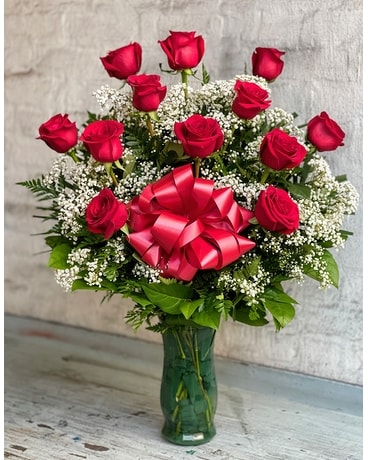 Valentine's Red Roses Flower Arrangement