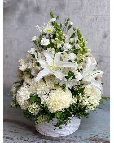 Light and White Flower Arrangement