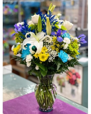 Best In Blue Flower Arrangement