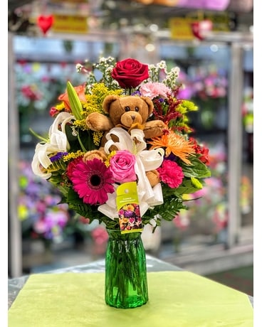 Get Well Soon Balloon Bunch with Teddy Bear in Bronx, NY | Baezas Flowers  and Decorations