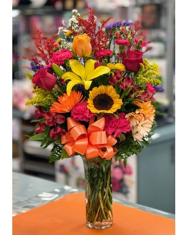 Bold Hues Flower Arrangement