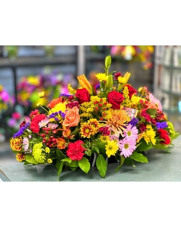 Country Glow Centerpiece Flower Arrangement