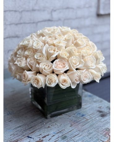 Modern White Roses Modern White Roses in Brooklyn NY - Marine Florists