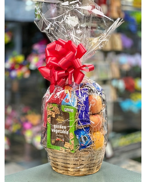 Cheerful Fruit and Goody Basket in Brooklyn NY Marine Florists