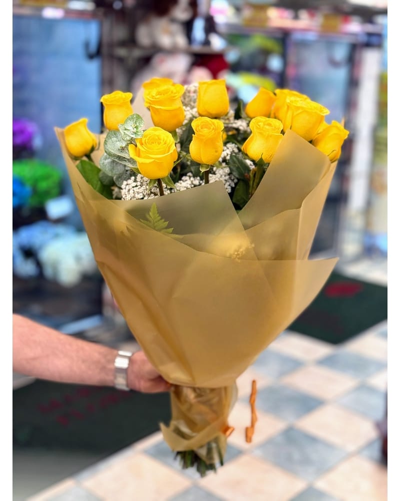 Yellow Roses Fancy Bouquet, image size:800x1000