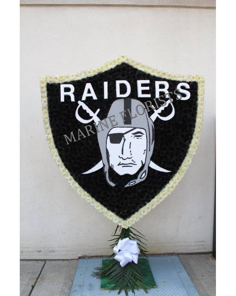 Funeral Custom Raiders Emblem (NFL) in Brooklyn NY Marine Florists