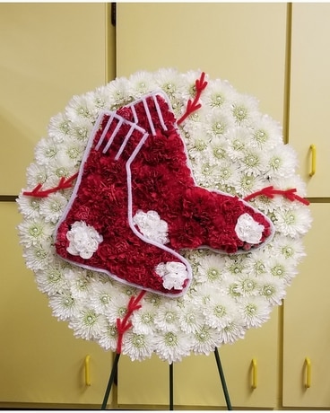 Boston Red Sox Flower Arrangement