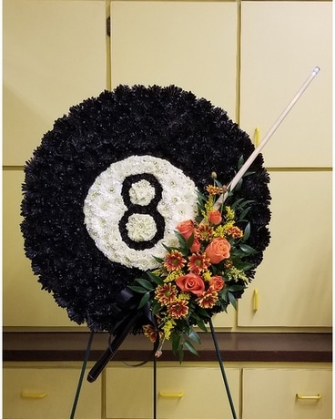 Eight-Ball Flower Arrangement