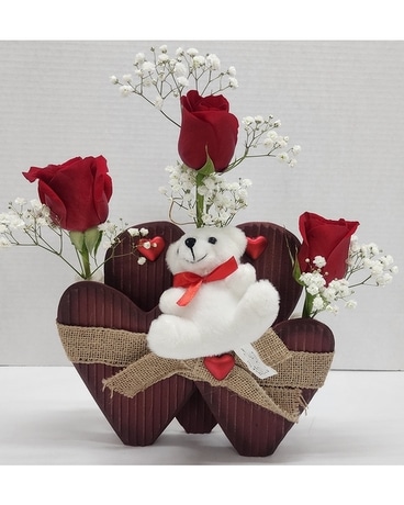 Very Beary Love Flower Arrangement