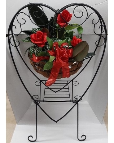 HEART PLANTER Flower Arrangement