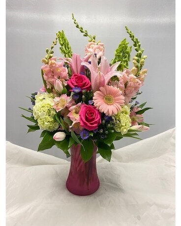 Perky Pink Flower Arrangement
