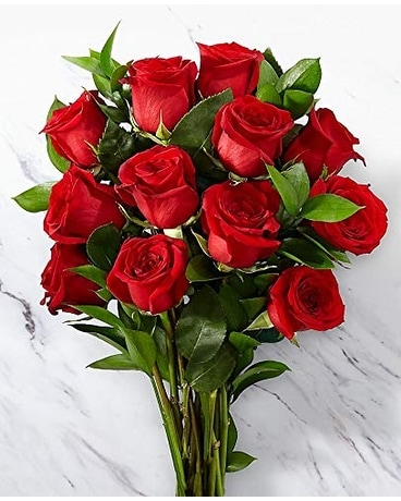 Dozen Red Roses Flower Arrangement
