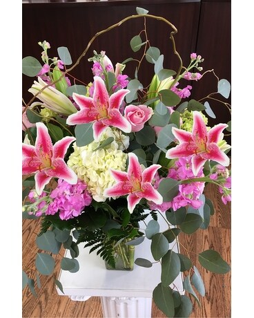 english garden with pink lily in modesto ca flowers by alis
