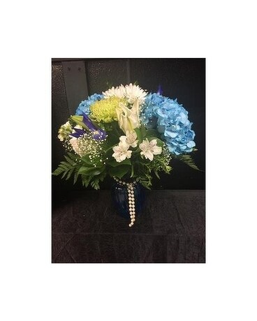 Pretty in Blue Flower Arrangement