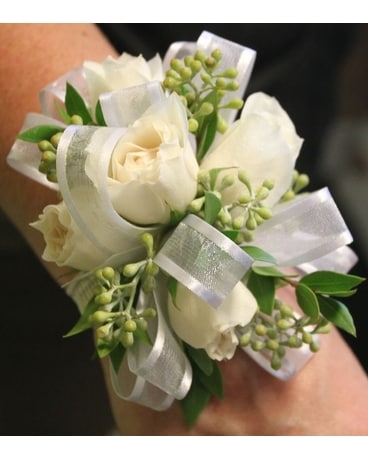 Ivory Corsage Flower Arrangement