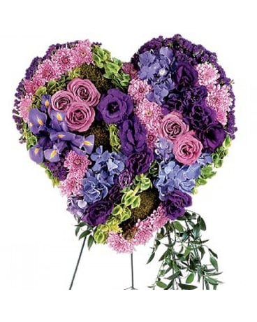 Graceful Tribute Heart Flower Arrangement