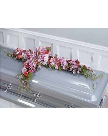 Casket Spray Cross Flower Arrangement