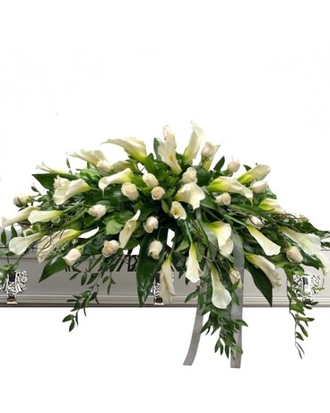Calla Lily Casket Flower Arrangement