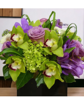 Purple Cluster Flower Arrangement