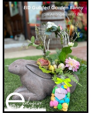 EID Guilded Garden Bunny Flower Arrangement