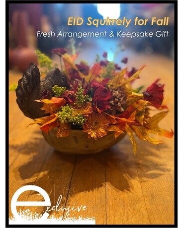 EID Squirrely for Fall Flower Arrangement