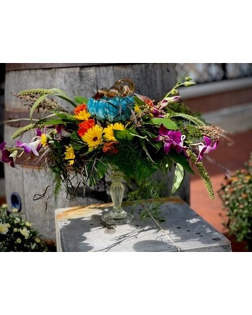 Elevated Autumn Flower Arrangement