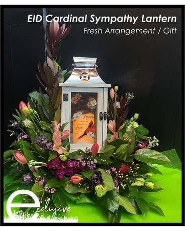 EID Cardinal Sympathy Lantern Sympathy Arrangement